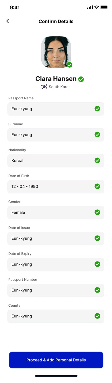 Verification summary before submission.