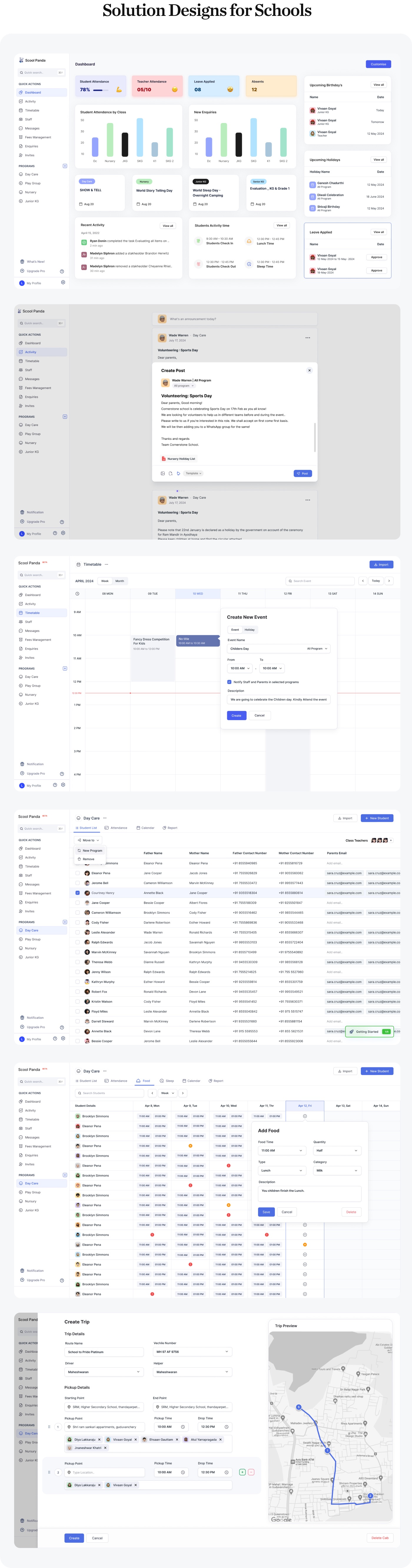 Administrator dashboard for attendance and operations.