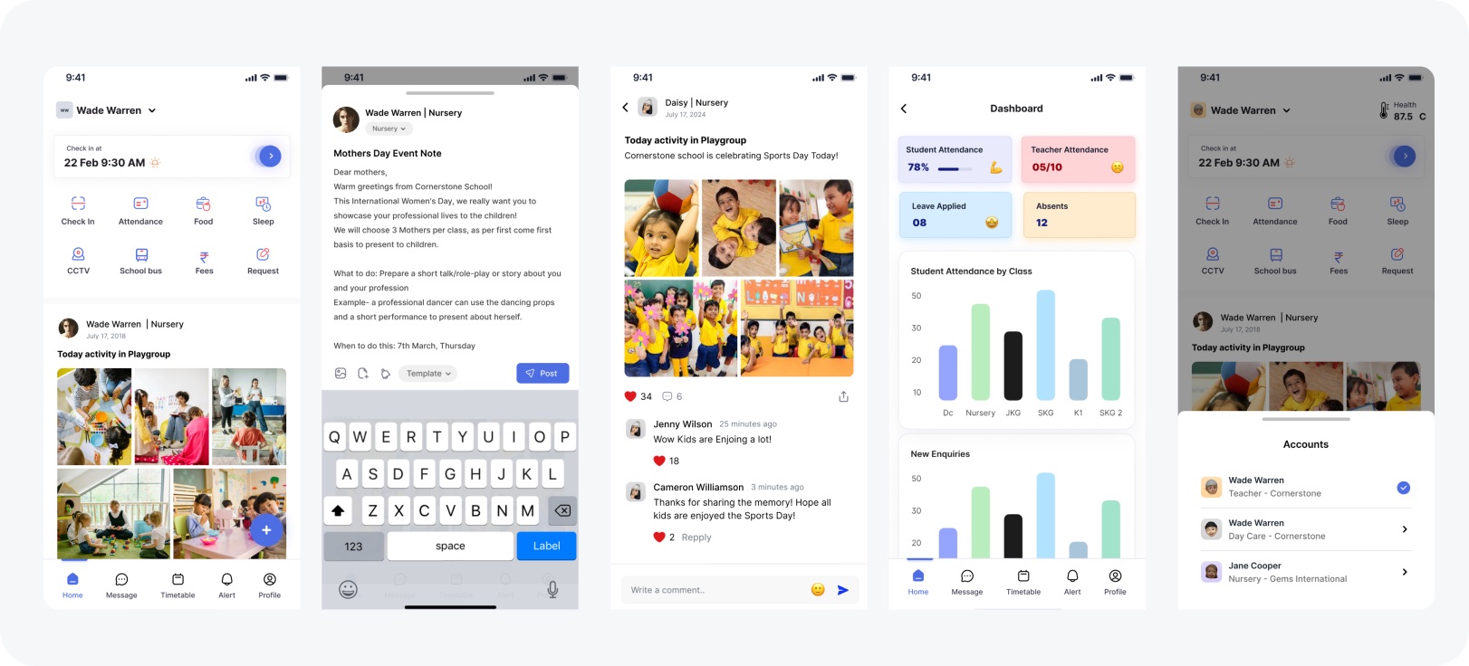 Teacher mobile workflow and activity updates.