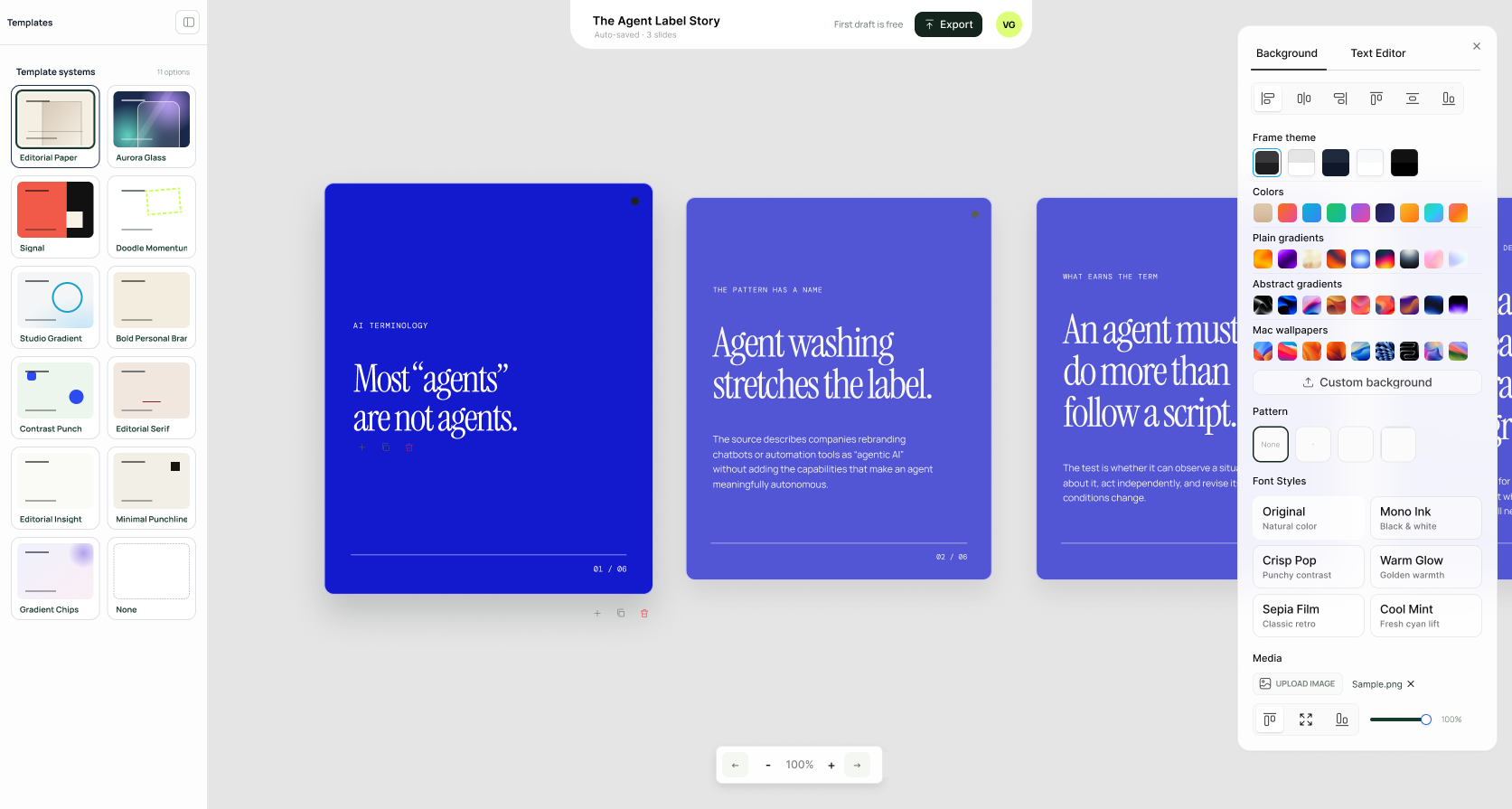 Mavilo visual storytelling workspace