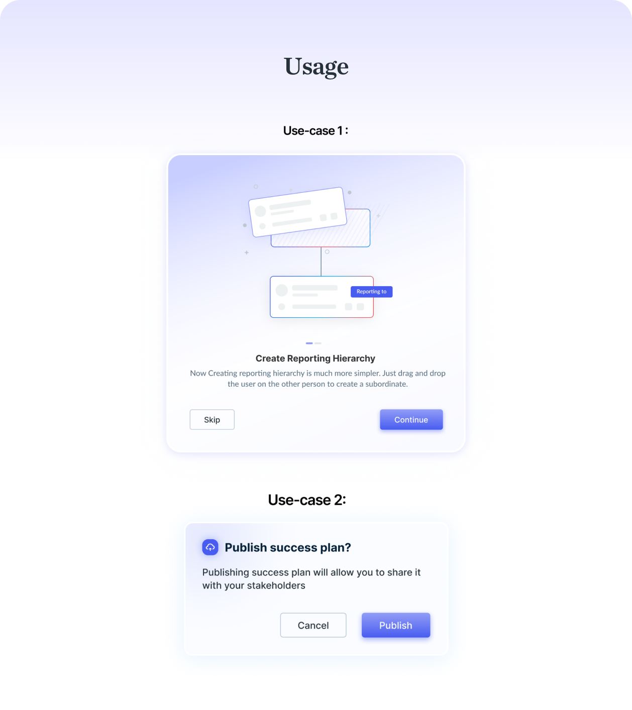 Card component usage across the product