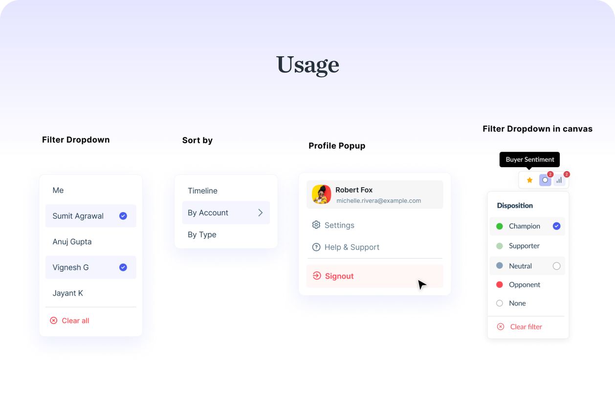 Design system documentation and usage guidelines