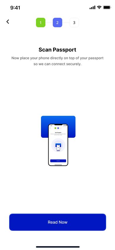 J-ESTA reading passport data screen